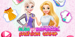 Hra - Elsa vs Rapunzel Fashion Game