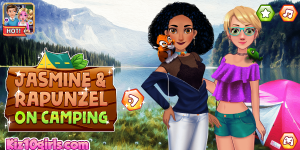 Jasmine and Rapunzel on Camping